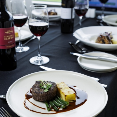 Meals placed on a prepared table